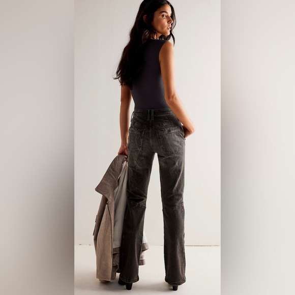 Free People Vector Motor Flare Jeans NWT - Picture 4 of 14